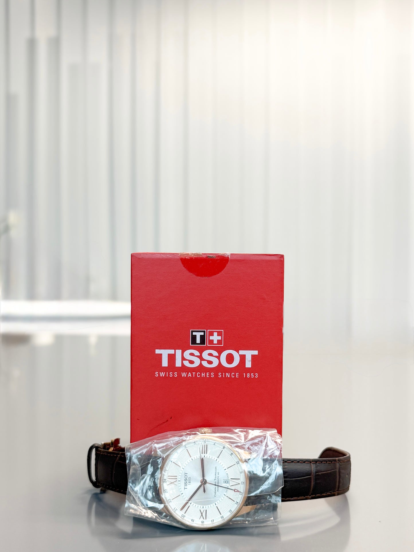 Tissot T-Classic Chemin Des Tourelles Powermatic 80 T0994293603800 – Brand New, Full Set with Undated Warranty - Grey Market