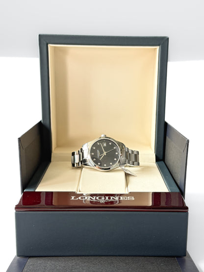 Longines Conquest Mother of Pearl 34mm – Timeless Elegance with a Touch of Sparkle