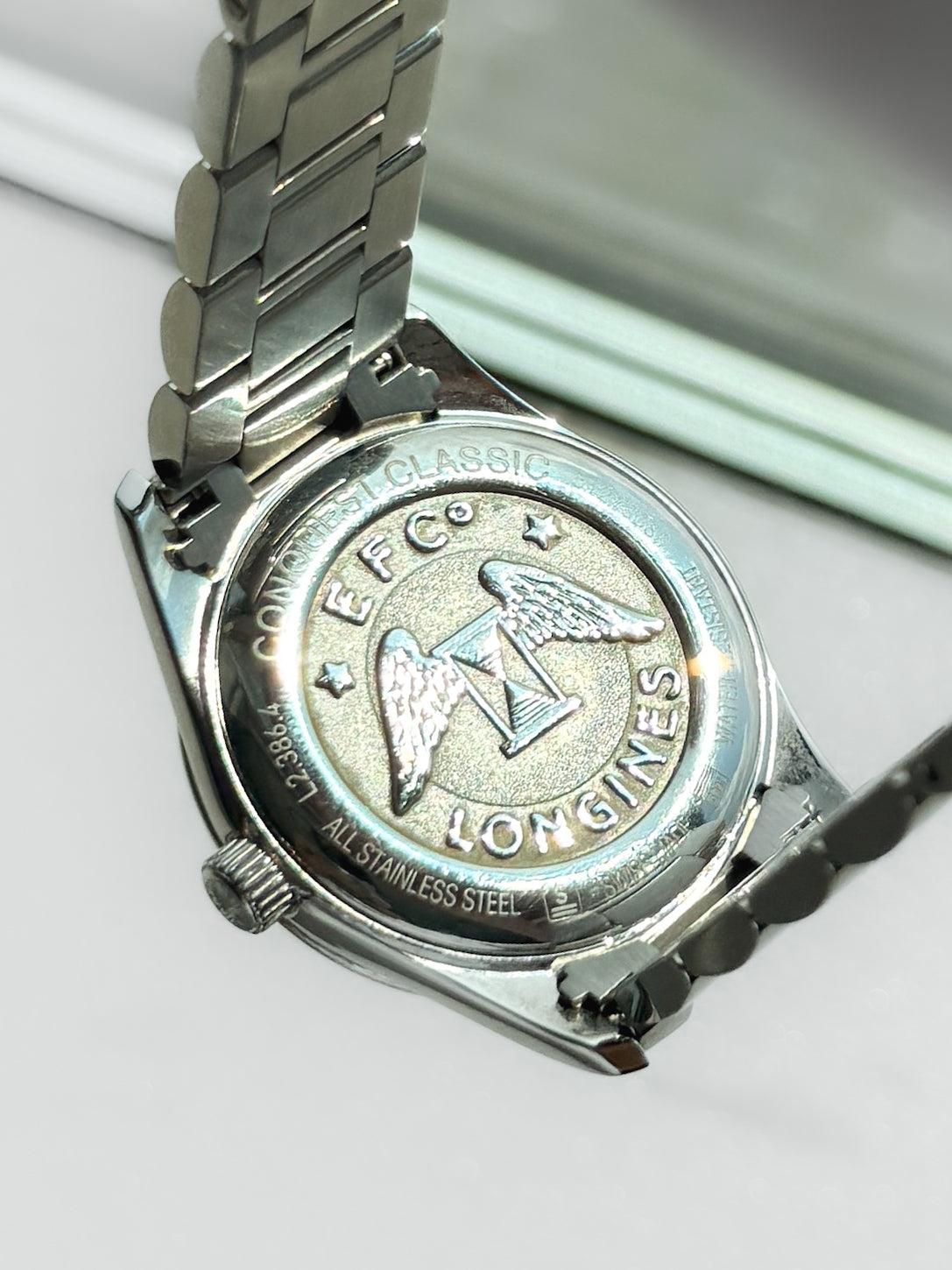 Longines Conquest Mother of Pearl 34mm – Timeless Elegance with a Touch of Sparkle