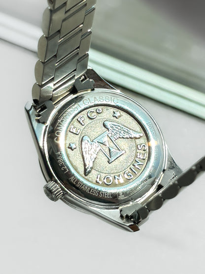 Longines Conquest Mother of Pearl 34mm – Timeless Elegance with a Touch of Sparkle