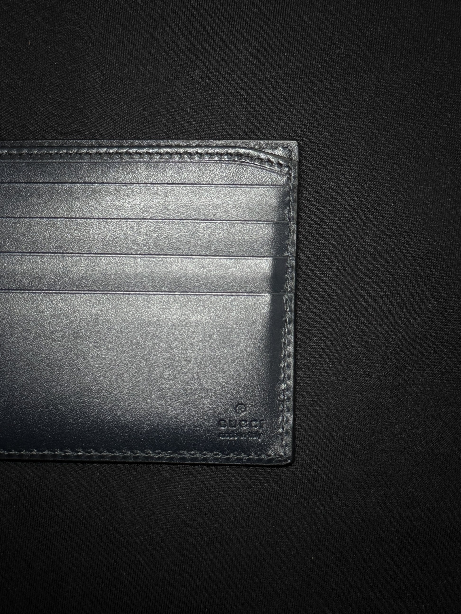 Brand New Gucci Bifold Wallet MicroGuccissima Black - Grey Market