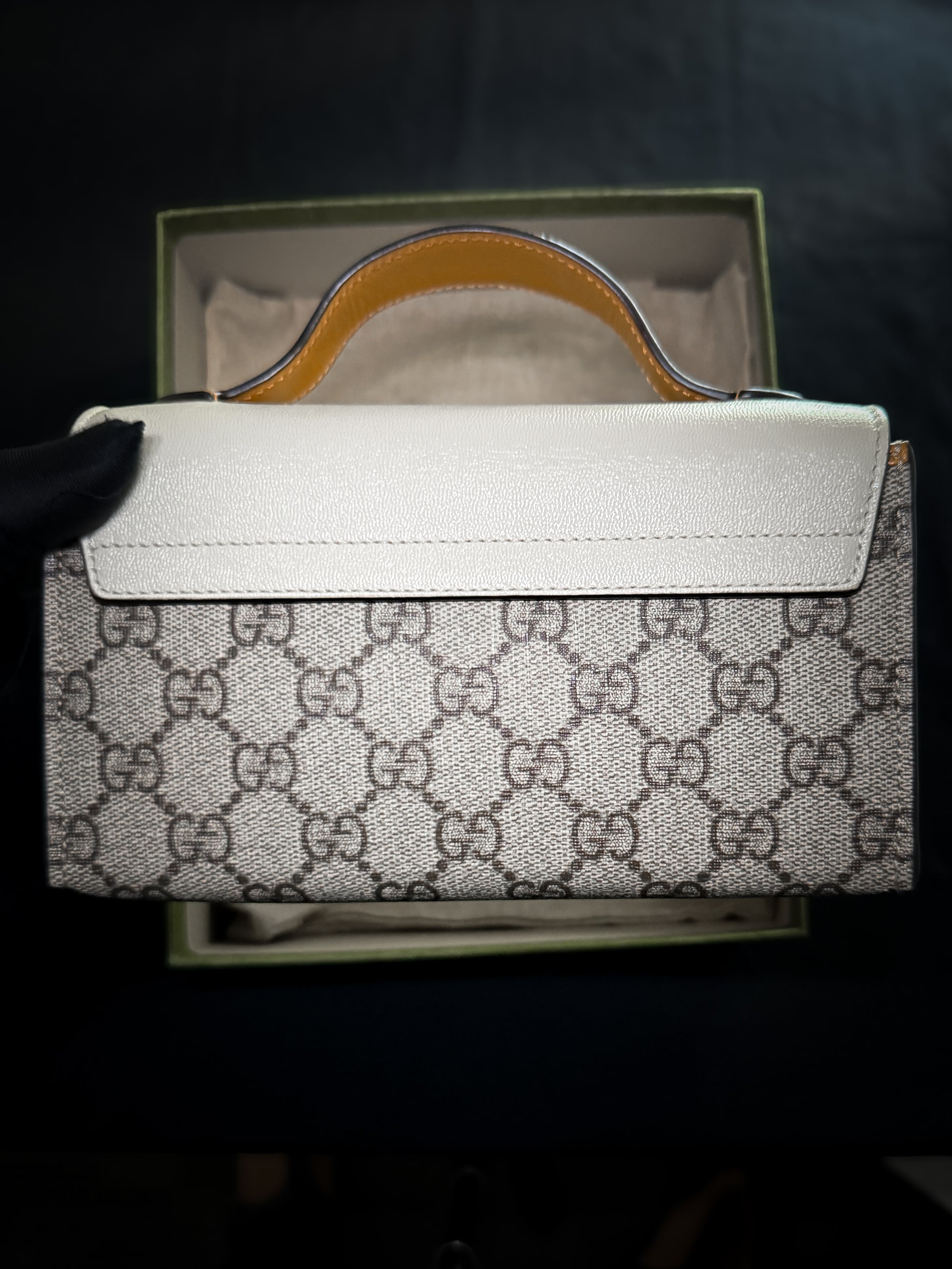 Gucci GG Supreme Canvas Padlock Mini Bag - Grey Market