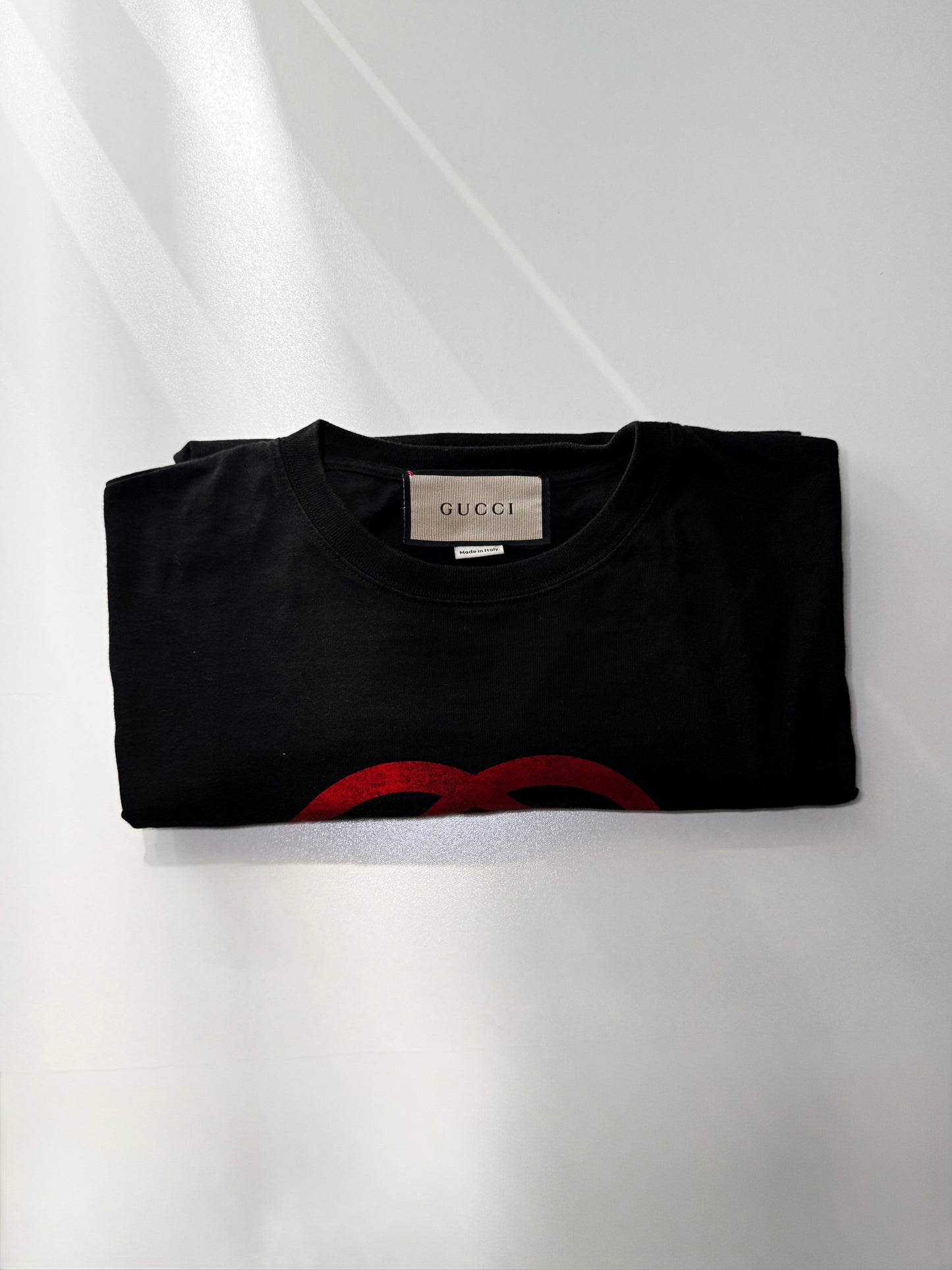 Gucci Black Logo Print Cotton Tshirt - Model: 71758XJF68-1152-S - Grey Market